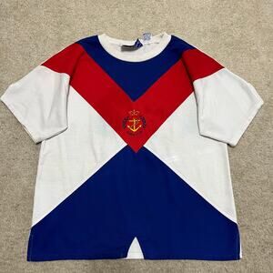 Vintage Goolagong Marina Club Colorblock Nautical T-Shirt Small